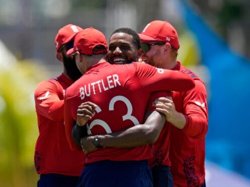 Chris Jordan took a hat-trick as England thrashed the USA by 10 wickets (Ricardo Mazalan/AP)