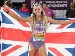 Keely Hodgkinson retained her European 800m title in Rome (Riccardo de Luca/AP)
