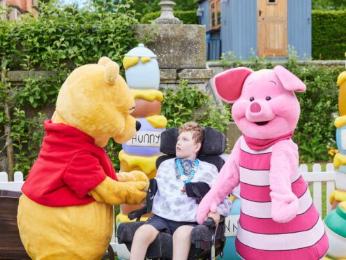 Barney with Winnie the Pooh and Piglet (StillMoving/Disney/PA)