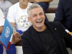 Italian soccer legend Roberto Baggio received treatment for his injuries (AP)