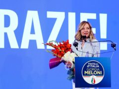 Giorgia Meloni leads the Brothers of Italy (Roberto Monaldo/LaPresse via AP)