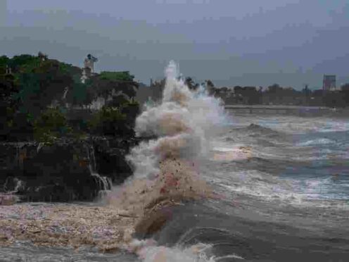 Waves from Hurricane Beryl hit the seawall in Santo Domingo, Dominican Republic (Ricardo Hernandez/AP)