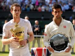 Andy Murray, left, beat Novak Djokovic in the Wimbledon final 11 years ago (Adam Davy/PA)