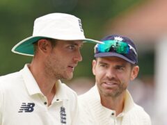 Stuart Broad, left, has paid tribute to long-time colleague James Anderson (Tim Goode/PA)