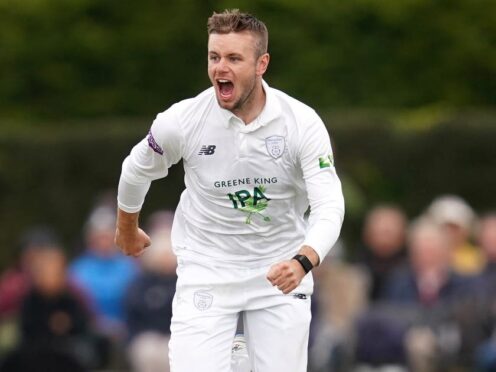 Hampshire’s Mason Crane celebrates the wicket of Lancashire’s Josh Bohannon during day three of the LV= Insurance County Championship division one match at Aigburth Cricket Ground, Liverpool. Picture date: Thursday September 23, 2021.
