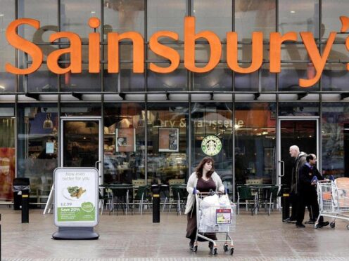 Sainsbury’s has seen sales growth slow despite solid grocery trading and a boost from the Euros after a hit from poor early summer weather to its Argos and seasonal ranges (Andrew Parsons/PA)