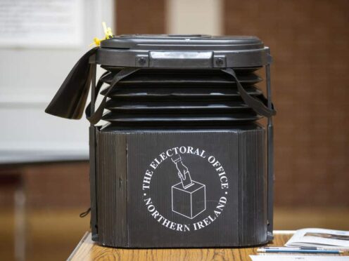 A ballot box in Belfast (PA)