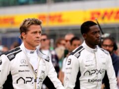 Brad Pitt (left) and Damson Idris are filming for the new movie, F1 (Tim Goode/PA)