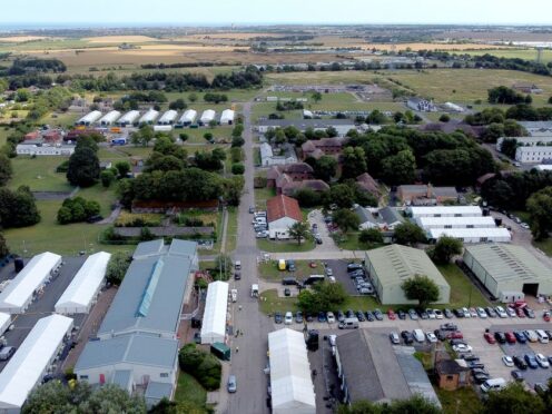 A view of the Manston immigration short-term holding facility located at the former Defence Fire Training and Development Centre in Thanet, Kent (Gareth Fuller/PA)