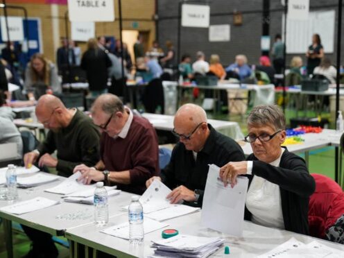 Votes in the 2024 General Election will start being counted soon after 10pm on July 4, with final results due at around 6.30am the following morning (Jacob King/PA)