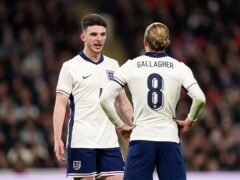 England’s Declan Rice (left) and Conor Gallagher are long-term friends (Mike Egerton/PA)