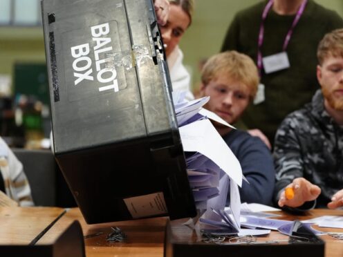 The highest number of seats won by a single party at an election since 1900 is 418, by Labour in 1997 (Peter Byrne/PA)