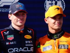 Red Bull Racing’s Max Verstappen left) and McLaren’s Lando Norris lead the Formula One standings (David Davies/PA)