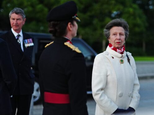 The Princess Royal, president of the Commonwealth War Graves Commission, at a D-Day vigil in Normandy in June (Aaron Chown/PA)