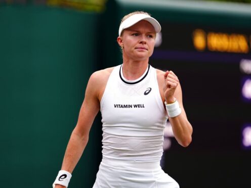 Harriet Dart progressed into the second round of Wimbledon (Mike Egerton/PA)