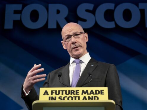 A picture of John Swinney shared online has been digitally altered (PA)