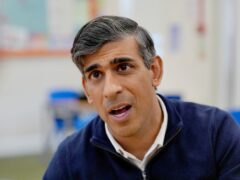 Prime Minister Rishi Sunak talks to a reporter during a visit to Braishfield Primary School in Romsey, Hampshire, while on the General Election campaign trail. Picture date: Wednesday July 3, 2024.