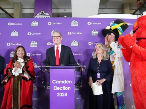 Labour leader Sir Keir Starmer gives a victory speech (Stefan Rousseau/PA)