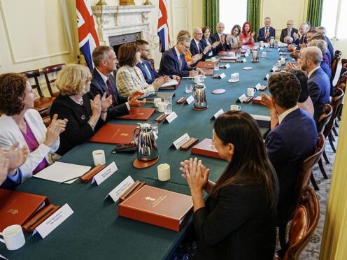 Prime Minister Sir Keir Starmer hosting his first Cabinet meeting at 10 Downing Street (Chris Eades/The Sun/PA)