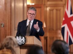 Prime Minister Sir Keir Starmer speaks during a press conference after his first Cabinet meeting at 10 Downing Street, London, following the landslide General Election victory for the Labour Party. Picture date: Saturday July 6, 2024.