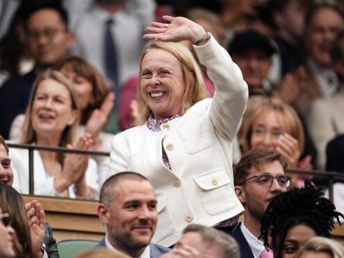 Jayne Torvill and Christopher Dean were among the stars watching Wimbledon (Aaron Chown/PA)