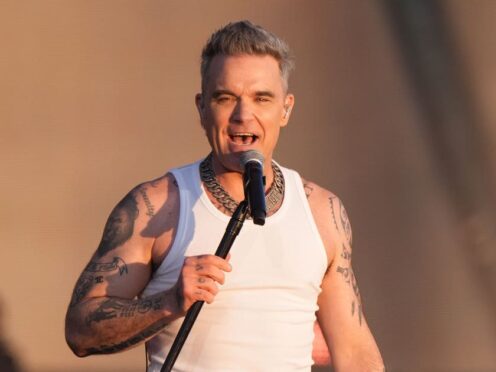 Robbie Williams performed to thousands at BST Hyde Park in London (Ian West/PA)