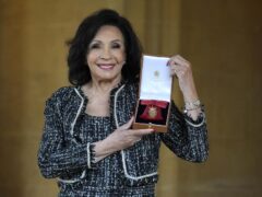 Dame Shirley Bassey after being made a Companion of Honour (Andrew Matthews/PA)