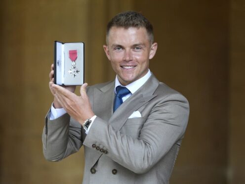 Cricketer Sam Curran was made an MBE during an investiture ceremony at Windsor Castle (Andrew Matthews/PA)