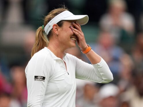 Donna Vekic celebrates her victory over Lulu Sun (Jordan Pettitt/PA)