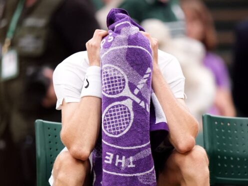 Jannik Sinner struggled with illness against Daniil Medvedev (Zac Goodwin/PA)