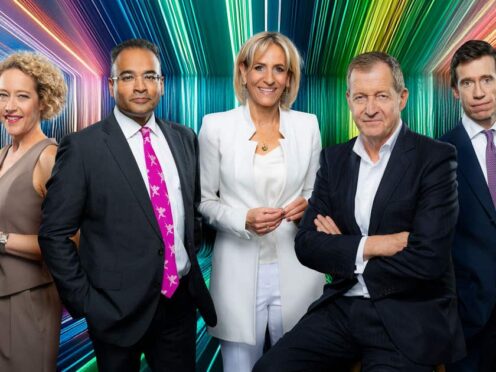 Cathy Newman, Krishnan Guru-Murthy, Emily Maitlis, Alastair Campbell and Rory Stewart will be among those on Channel 4’s coverage (Rob Parfitt/ Matt McQuillan/Channel 4/PA)