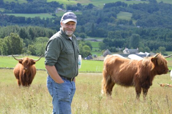 Mr Kennedy at Lurgan Farm, near Aberfeldy.