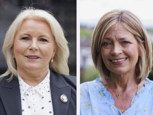 Composite photo of Sinn Fein’s candidate for Fermanagh and South Tyrone Pat Cullen (left) and Diana Armstrong, UUP parliamentary candidate for Fermanagh and South Tyrone (Liam McBurney/PA)