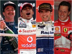 Nigel Mansell (left to right) Lewis Hamilton Damon Hill and Michael Schumacher have all won the British Grand Prix (David Jones/David Davies/David Jones/Owen Humphreys/PA)