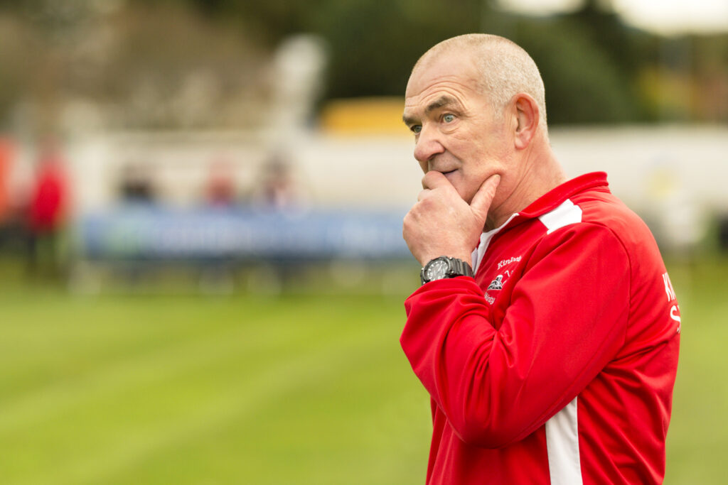 Can this really be happening?  Kinlochshiel manager Johnston Gill moments before the final whistle and winning the cottages.com MacTavish Cup. Photograph: Neil Paterson.