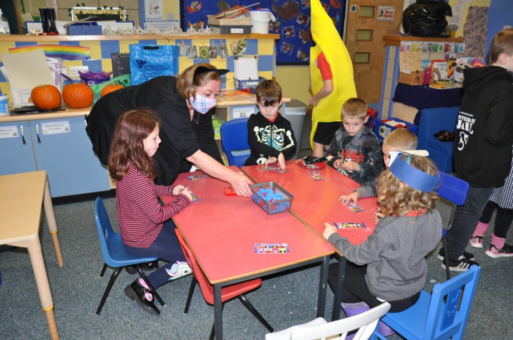 Lamlash Primary pupils enjoy a game of bingo.