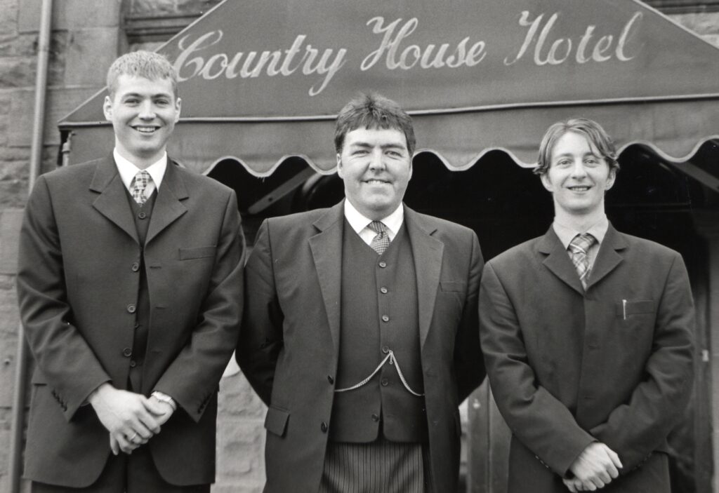 Auchrannie Hotel manager Alan Reid has left the company to start his own business called Island Promotions Arran. Alan is pictured here, centre, with colleagues Richard Small and Darren Tait.