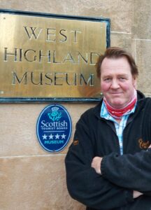 Chairman of the museum board of directors, Ian Peter MacDonald. NO F47 West Highland Museum