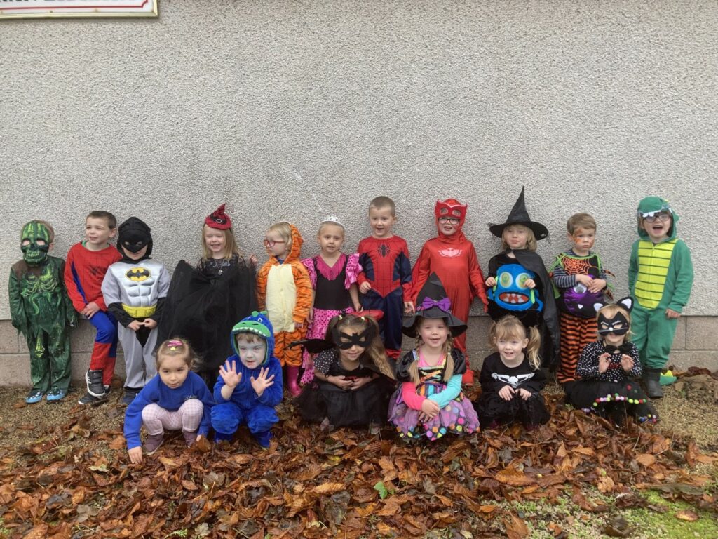 Brodick Early Years pupils enjoyed a dressing up day for Hallowe’en.