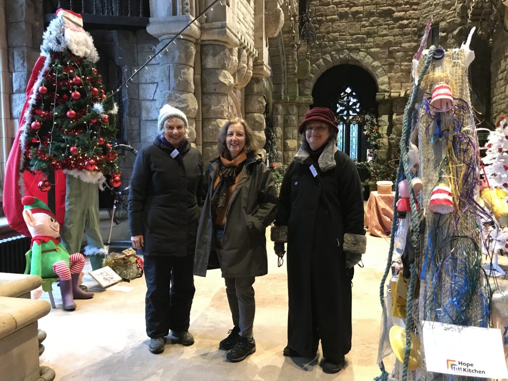 Friends of St Conan's Kirk Rosie Campbell-Preston, Liz Mackay and Kathleen Hanningan at the opening of this year's three day Christmas Tree Festival.