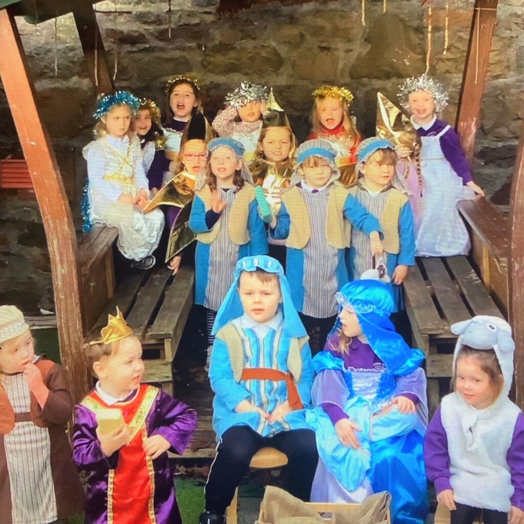 Children from Dalintober Early Learning Centre acted out the Christmas nativity story on the grounds of the Lorne and Lowland Church.