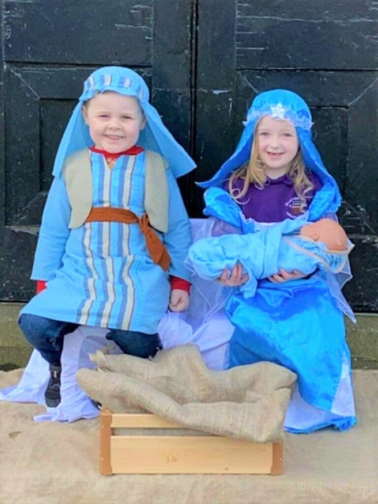 Dalintober Early Learning Centre's Mary and Joseph.