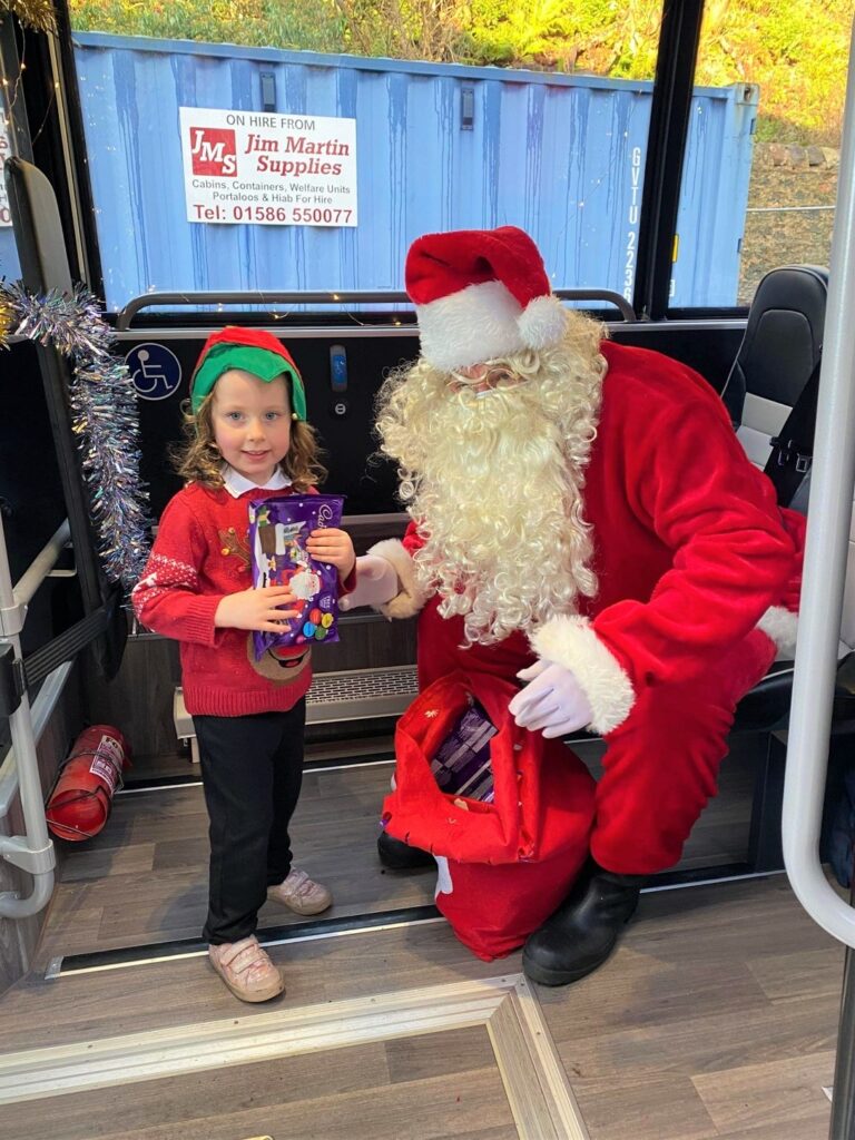West Coast Motors turned its Pingo bus into the Santa Express to transport a very special guest to Dalintober Early Learning Centre to deliver some goodies to the children.