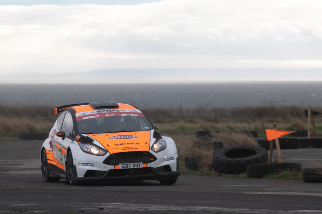 Overall championship winners Alister Inglis and Colin Inglis in their Fiesta, with a full complement of wheels