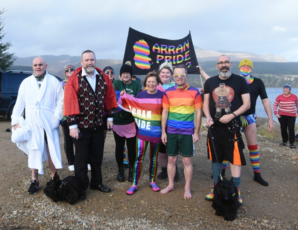 Members and supporters of the LGBTQ+ community who took part in the dook.