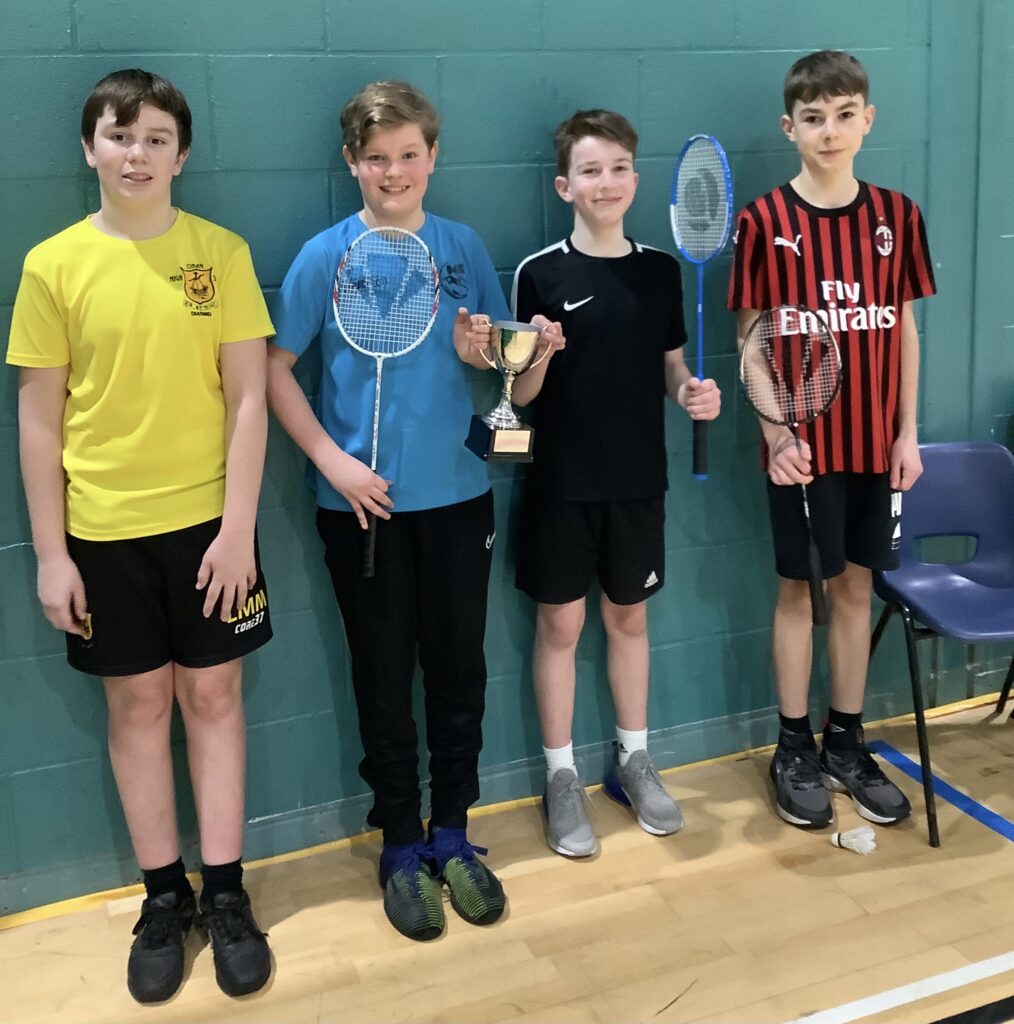 Under 14 Boys' Doubles winners and runners-up.