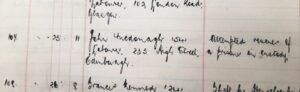  Extract from Burgh of Fort William Police Detention Book, local man arrested for ‘Attempted rescue of a prisoner in custody.’ 1929. (R91/D/C/5/3/14). NO F12 archive article 02