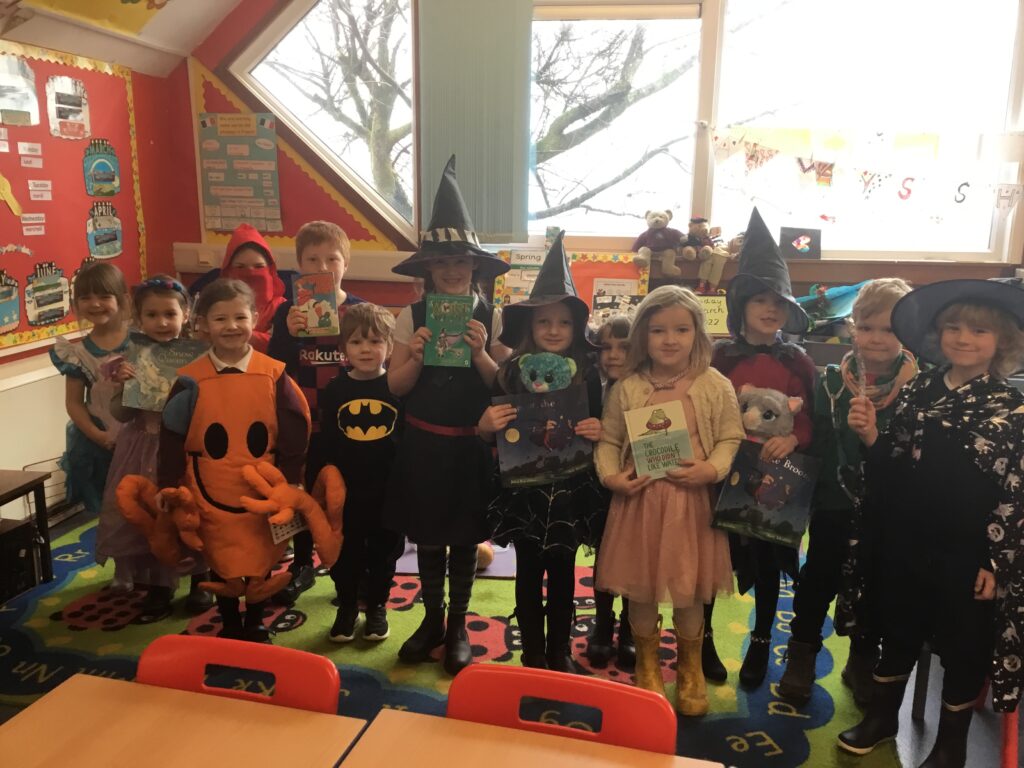 Whiting Bay Primary pupils celebrate World Book Day.