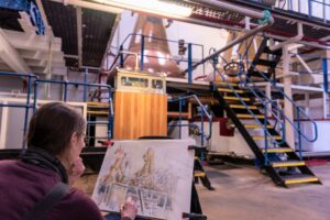 Glasgow School of Art graduate Alice Angus has spent days drawing in the distillery, absorbing its spirit and taking inspiration for her final artworks.