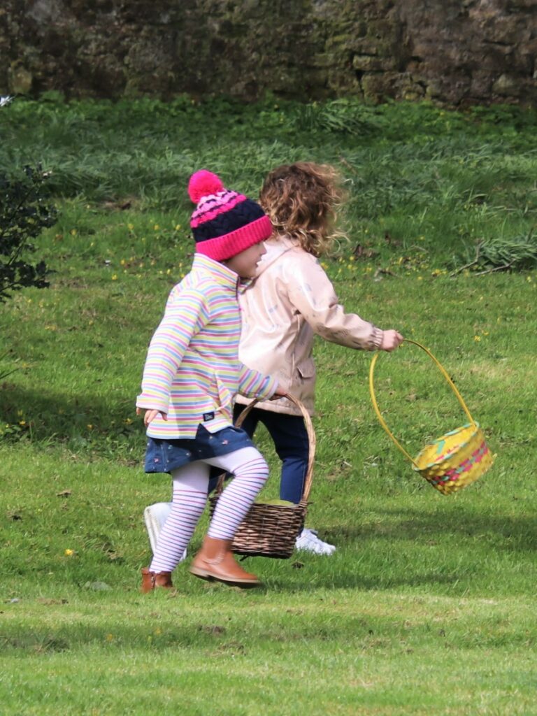 An Easter egg hunt in the manse garden was a highlight of the event for many.